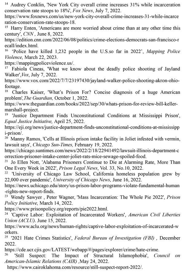 （圖表）［2022年美國(guó)侵犯人權(quán)報(bào)告］《2022年美國(guó)侵犯人權(quán)報(bào)告》注釋（2）