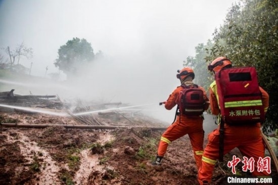 演練現(xiàn)場。瀘州消防供圖