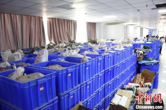 圖為待清理的骨骼標本。王宇 攝