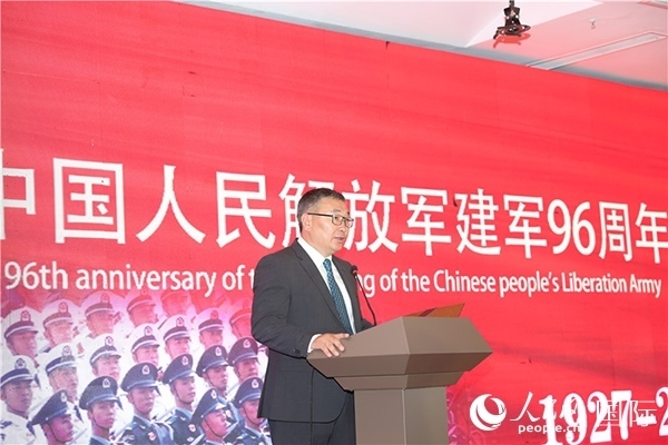 蒙古國國防部副部長瑪格奈致辭。人民網(wǎng)記者 霍文攝J