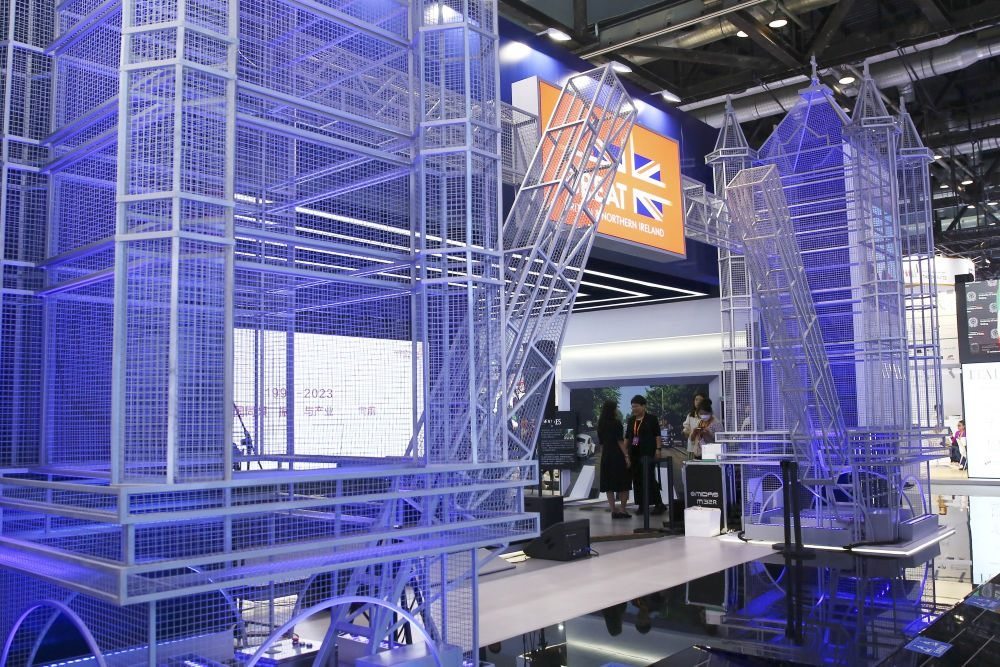 這是9月3日在國家會議中心綜合展區(qū)拍攝的英國展館。新華社記者 孫瑋彤 攝