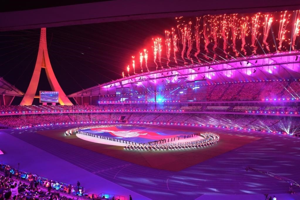 5月5日，第32屆東南亞運動會在柬埔寨首都金邊的國家體育場開幕。