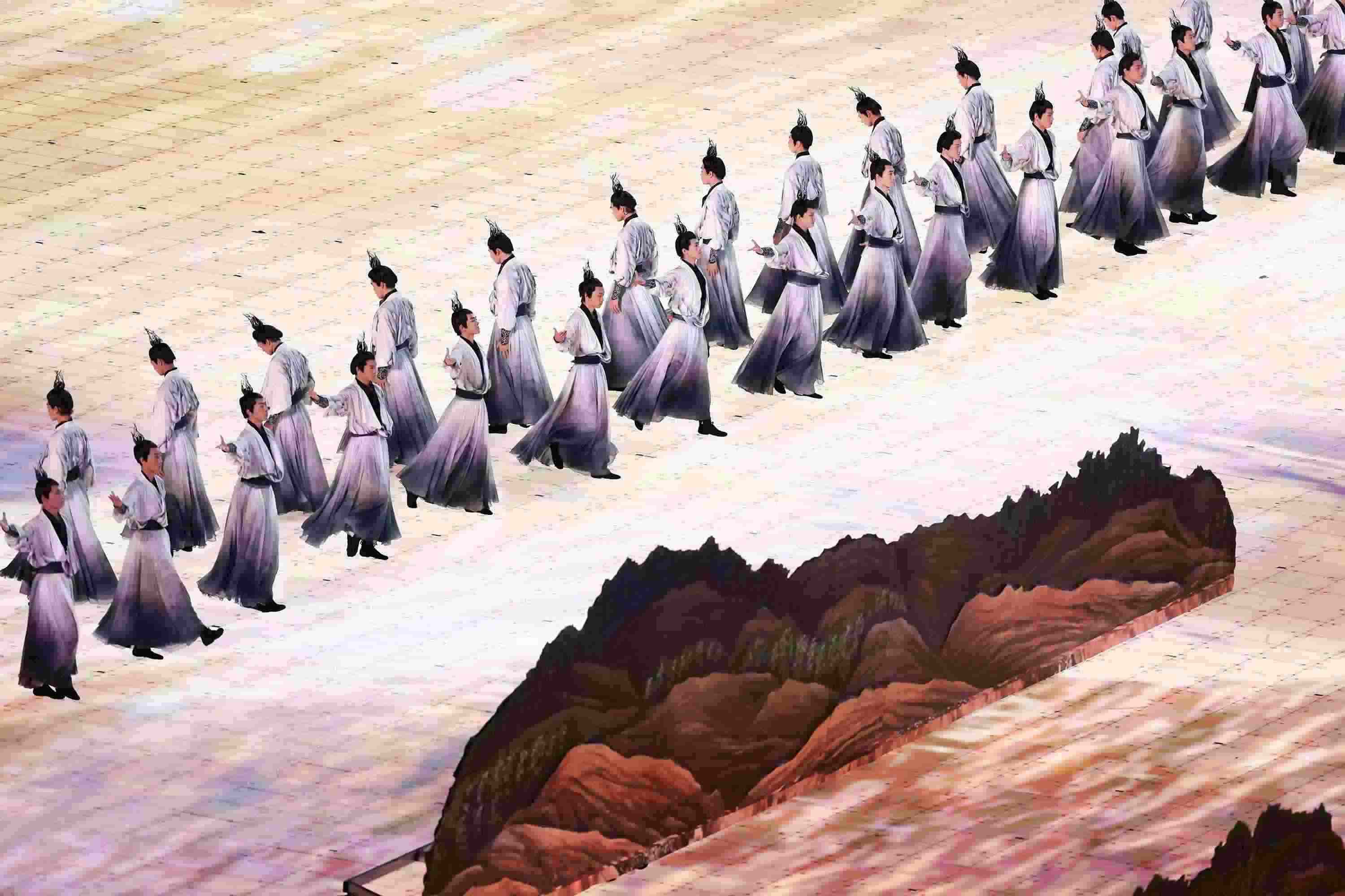 △2023年9月23日，演員在杭州第十九屆亞洲運(yùn)動會開幕式上表演。