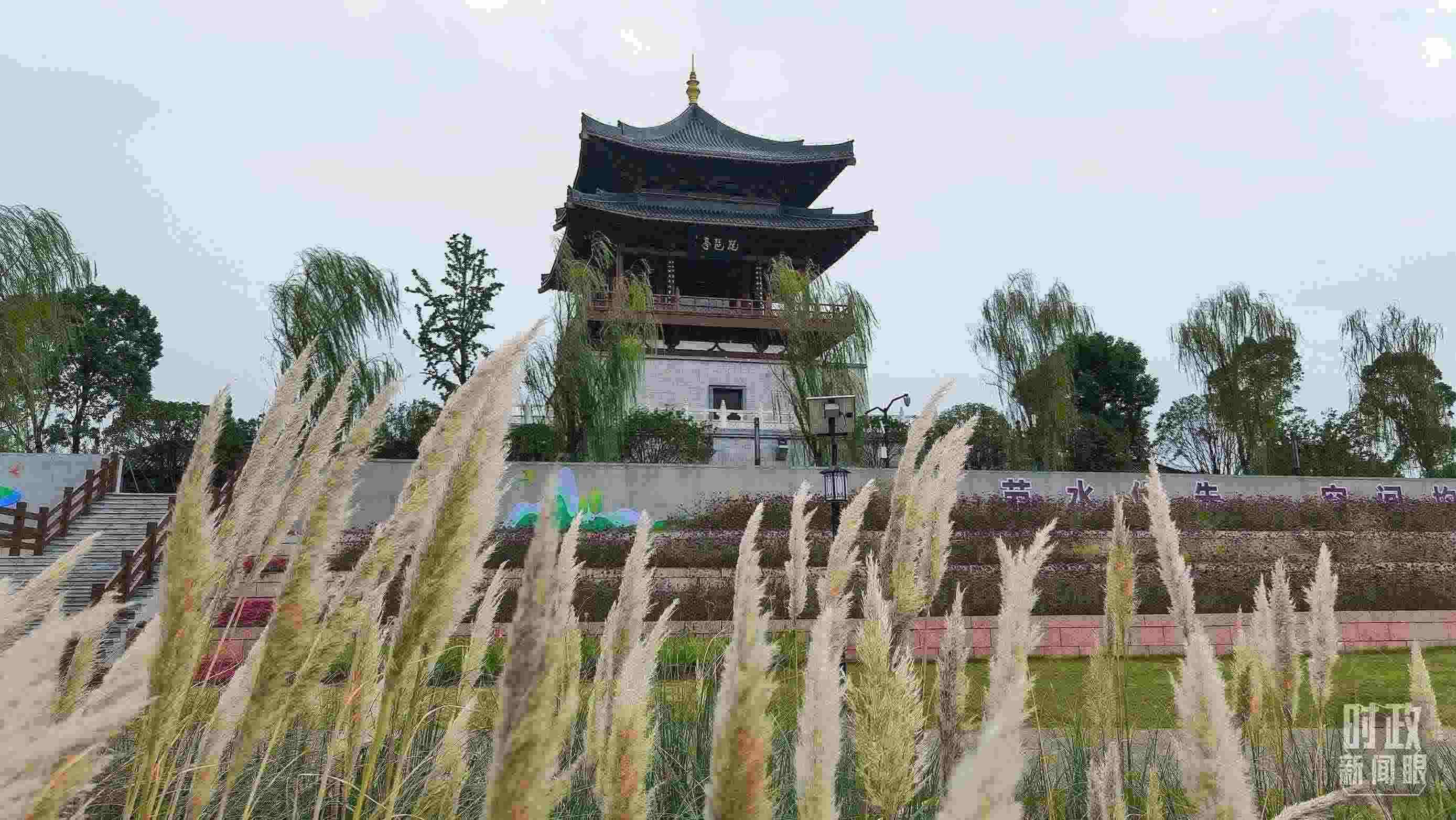 △長江國家文化公園九江城區(qū)段。（總臺央視記者程鋮拍攝）