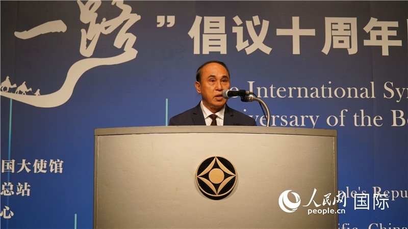 柬埔寨駐日大使圖伊瑞發(fā)言。人民網(wǎng) 蔣曉辰攝