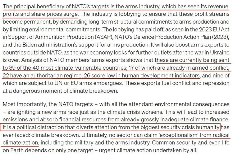 看看北約的“碳足跡”，就知道西方的氣候承諾有多扯