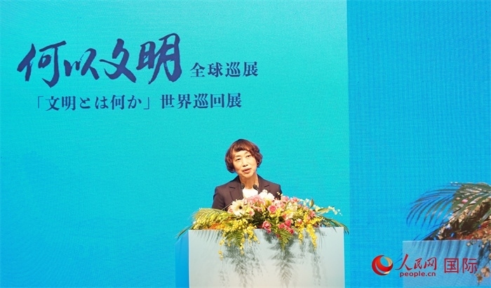 中央廣播電視總臺副臺長邢博致辭。人民網(wǎng) 蔣曉辰攝