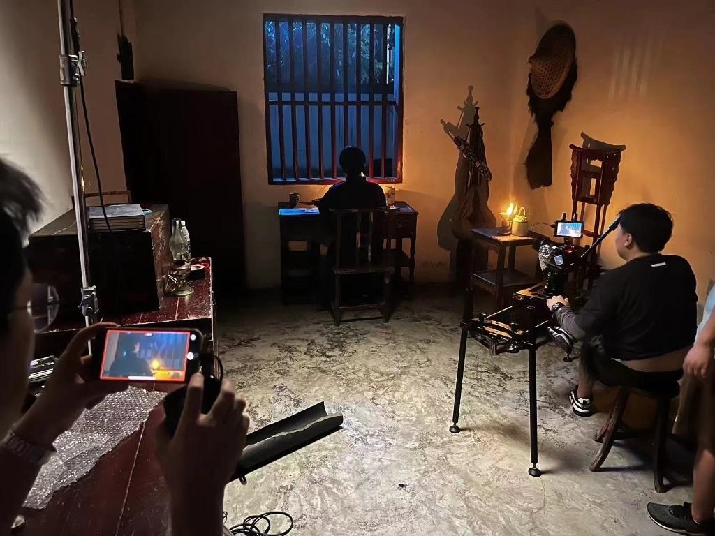 制作團隊拍攝《毛澤東書信故事》(片方供圖)