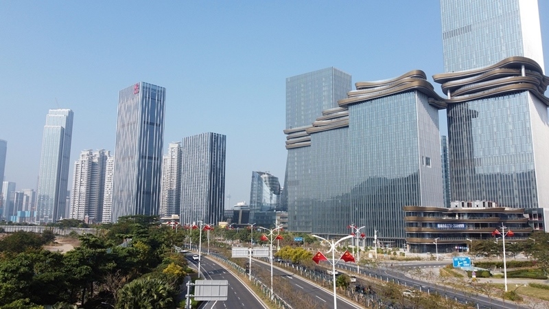 2024年1月1日，廣東珠海，橫琴粵澳深度合作區(qū)樓群。