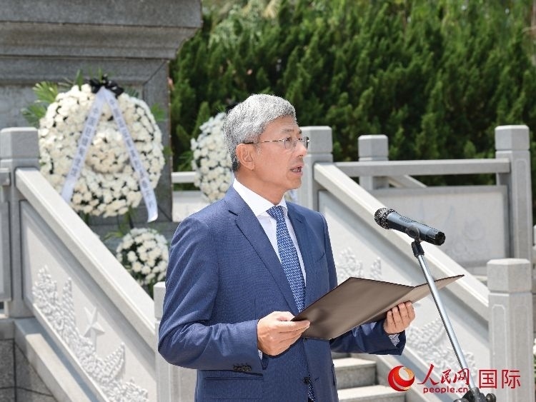 陳海大使發(fā)表致辭。人民網(wǎng)記者 謝佳君攝