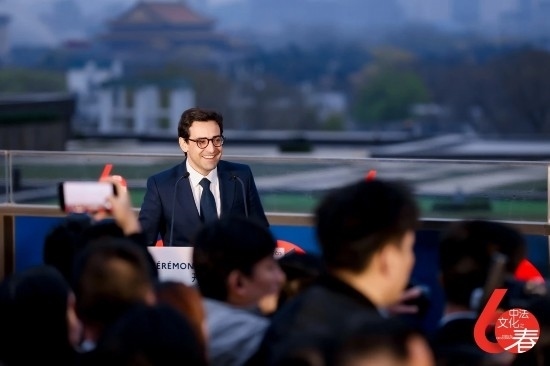 4月1日，法國外長塞茹爾內(nèi)出席第18屆“中法文化之春”藝術(shù)節(jié)開幕式。圖片來源：法國駐華大使館