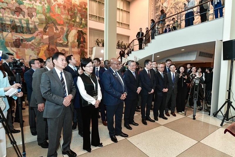 圖為“遇鑒漢字，和合共生”漢字展活動(dòng)現(xiàn)場。（主辦方供圖）