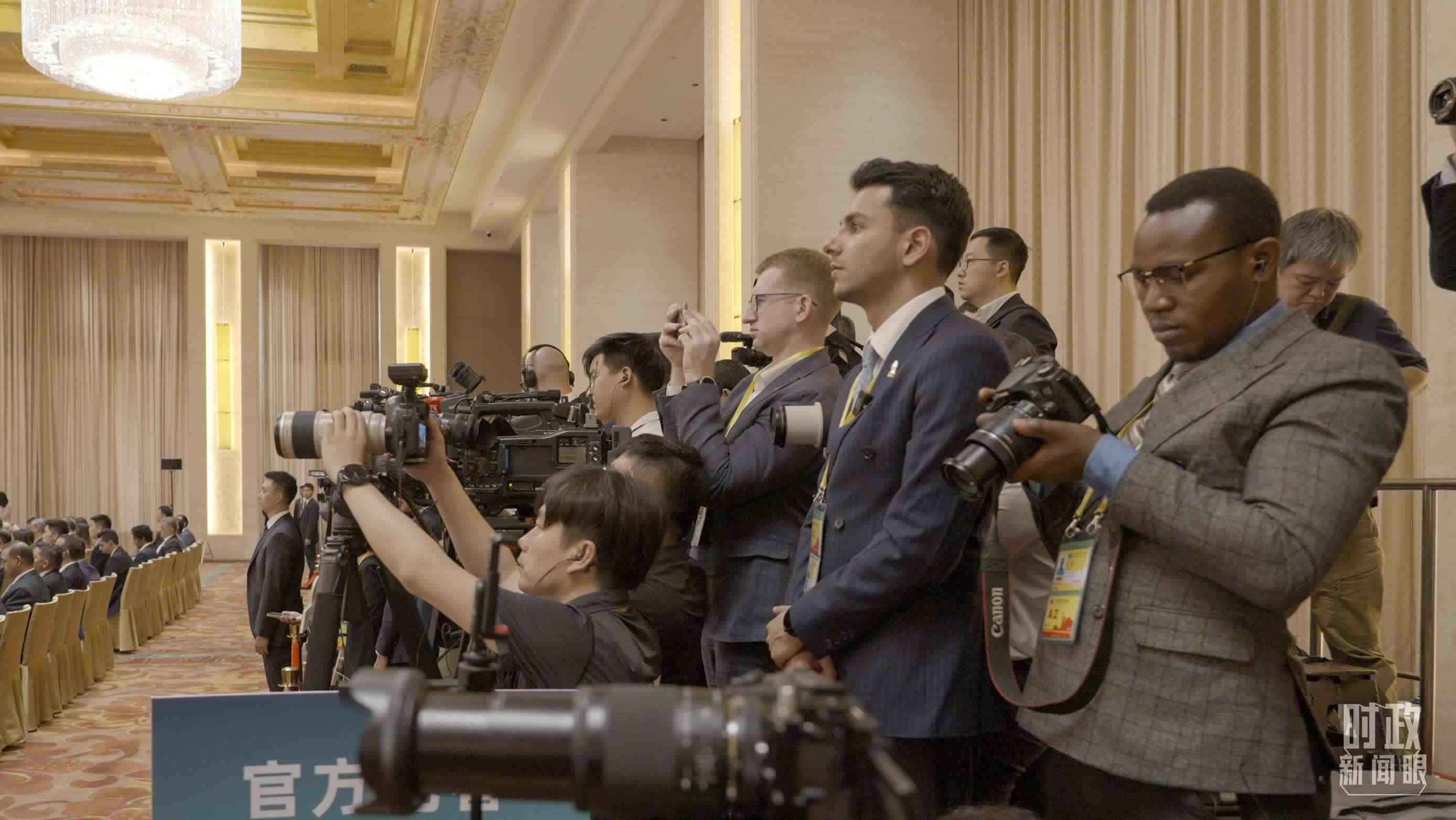 △現(xiàn)場媒體區(qū)。（總臺央視記者彭漢明拍攝）