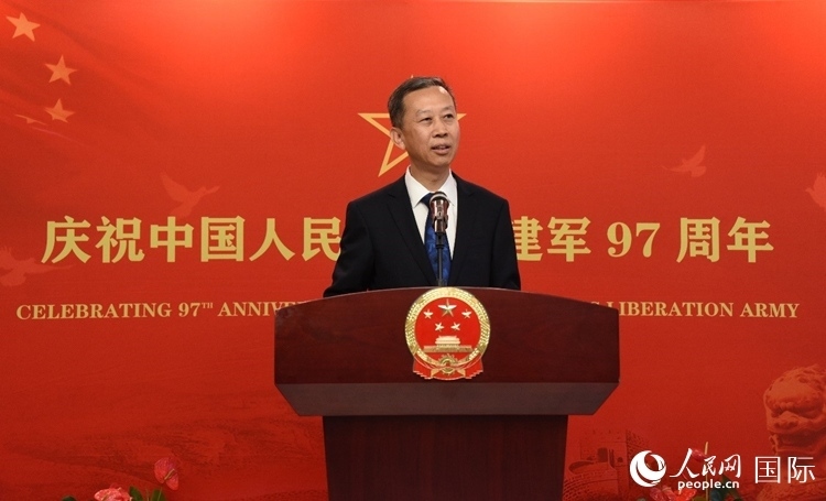 中國(guó)駐瑞典大使崔愛民致辭。人民網(wǎng)記者 殷淼攝