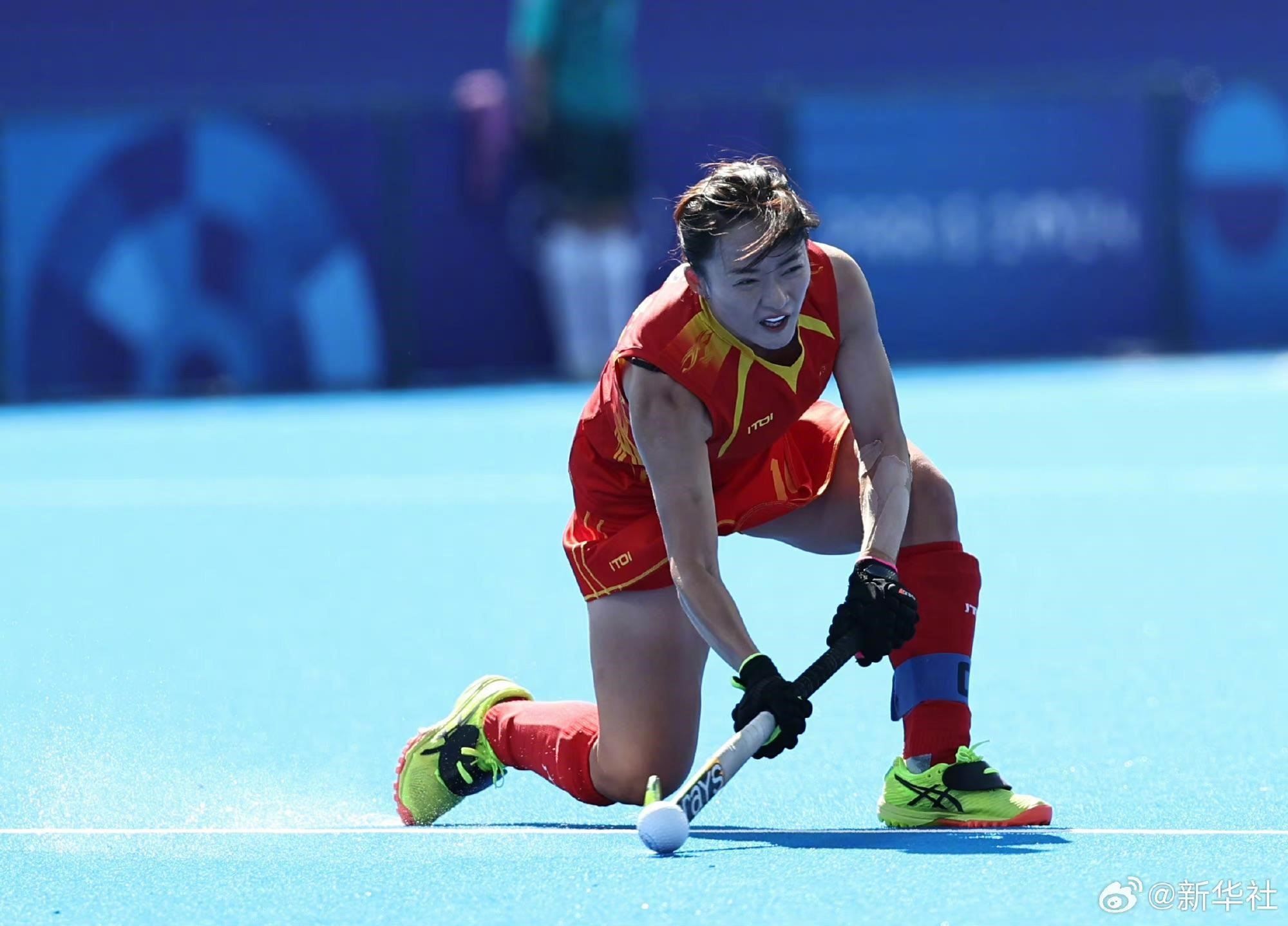 巴黎奧運會上，中國女子曲棍球隊在賽場揮灑汗水