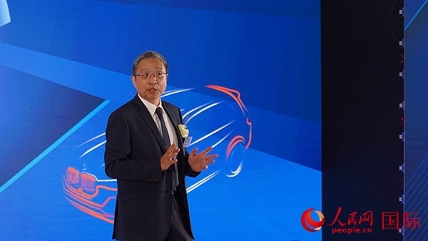 延鋒彼歐總經(jīng)理倪建華致辭。人民網(wǎng) 張茜攝