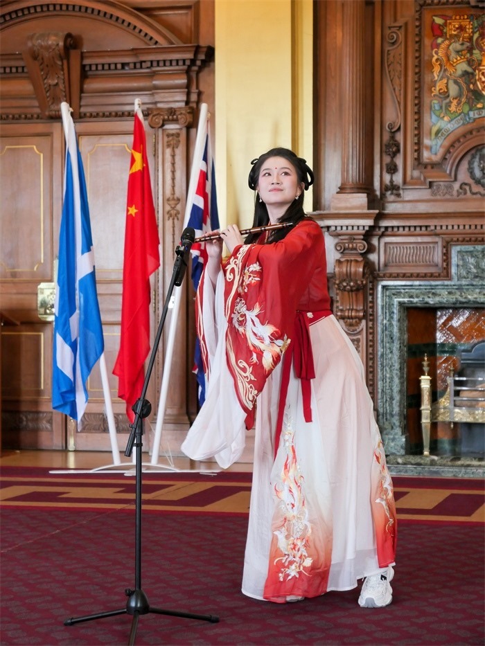 《長(zhǎng)城魂》在愛(ài)丁堡市政廳演出。主辦方供圖