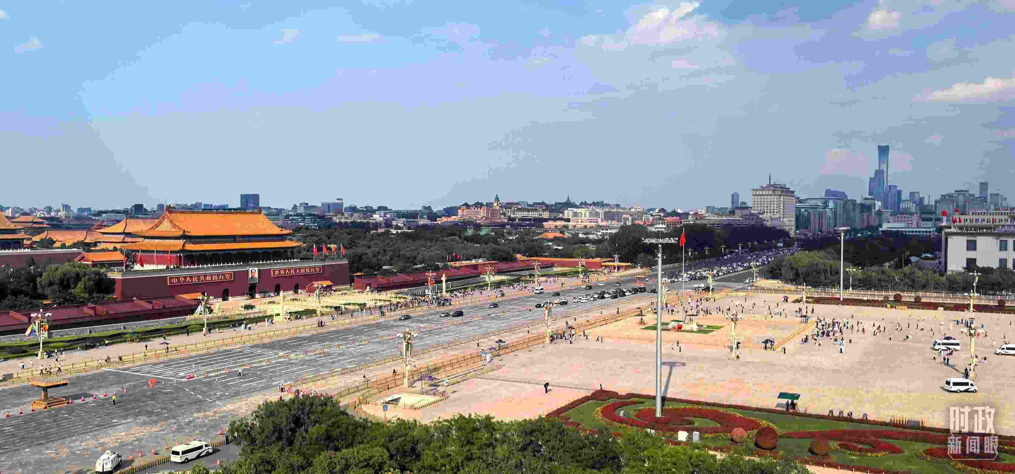 9月6日的天安門廣場。（總臺(tái)央視記者王子杭拍攝）