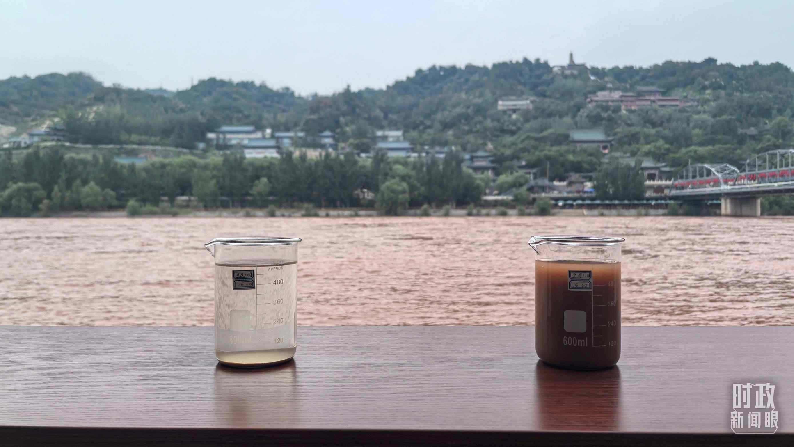 △黃河水質監(jiān)測。（總臺央視記者陸泓宇拍攝）