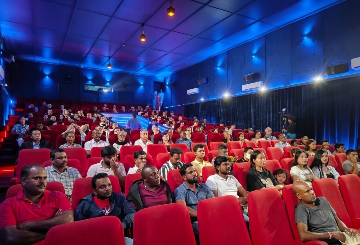 塞舌爾首屆中國電影節(jié)開幕式現(xiàn)場。林育楠 攝