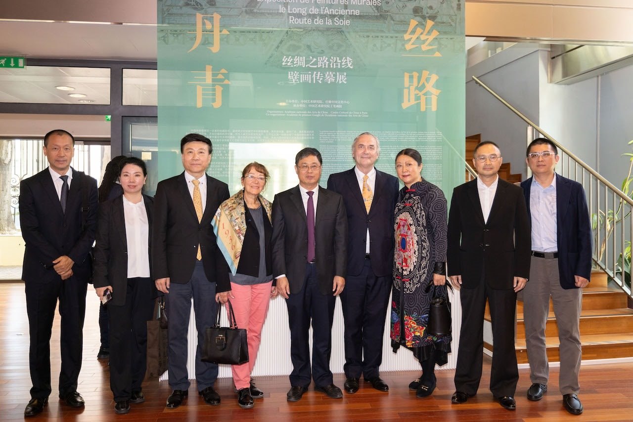 “絲路丹青——絲綢之路沿線壁畫傳摹展”在巴黎中國文化中心隆重開幕。中國藝術(shù)研究院供圖