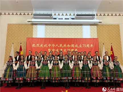 波蘭馬佐夫舍歌舞團(tuán)現(xiàn)場演出。人民網(wǎng)記者 禹麗敏攝