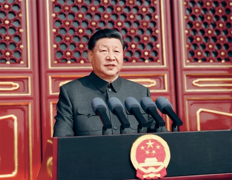 2019年10月1日，慶祝中華人民共和國成立70周年大會在北京天安門廣場隆重舉行。中共中央總書記、國家主席、中央軍委主席習近平發(fā)表重要講話。 新華社記者 鞠鵬/攝
