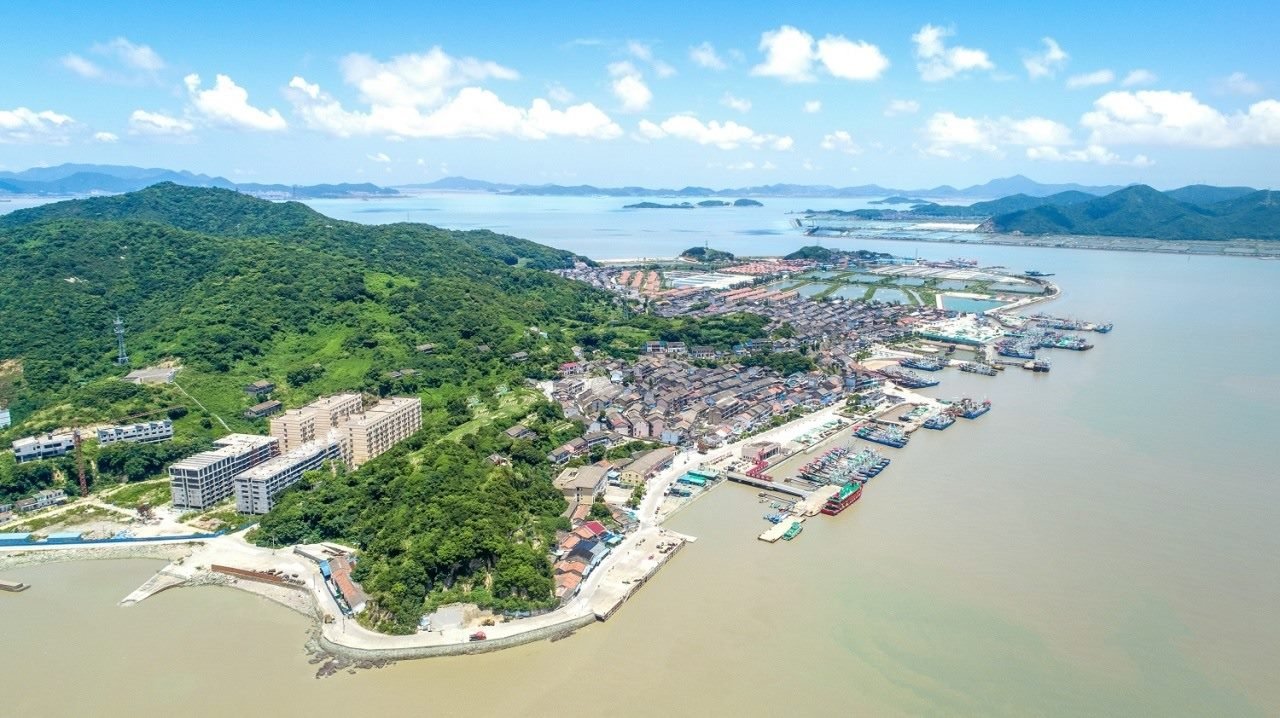 航拍視角看今日螞蟻島。螞蟻島管委會(huì)供圖