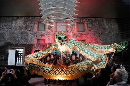 墨西哥華人社團的舞龍舞獅表演。主辦方供圖