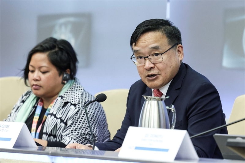 中國駐意大利大使賈桂德向與會者闡述全球發(fā)展倡議的深刻內(nèi)涵。主辦方供圖