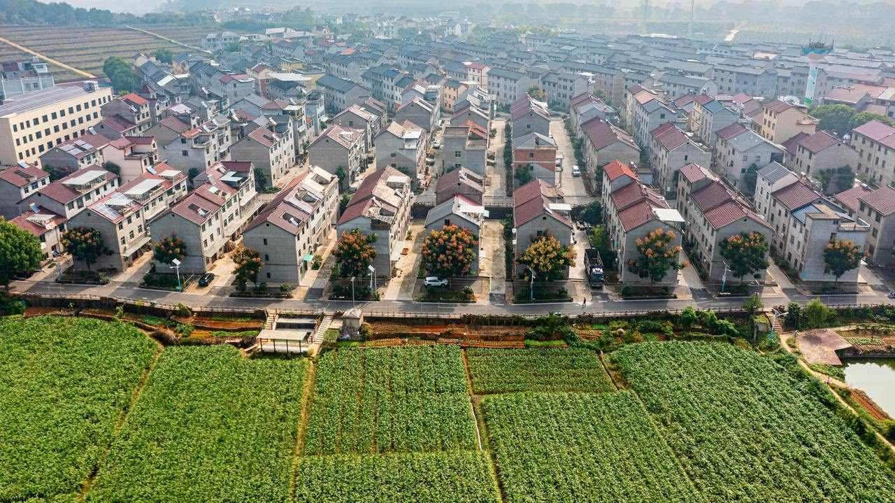 衢州市衢江區(qū)云溪鄉(xiāng)希望新村鳥瞰圖。衢州市衢江區(qū)委宣傳部 供圖