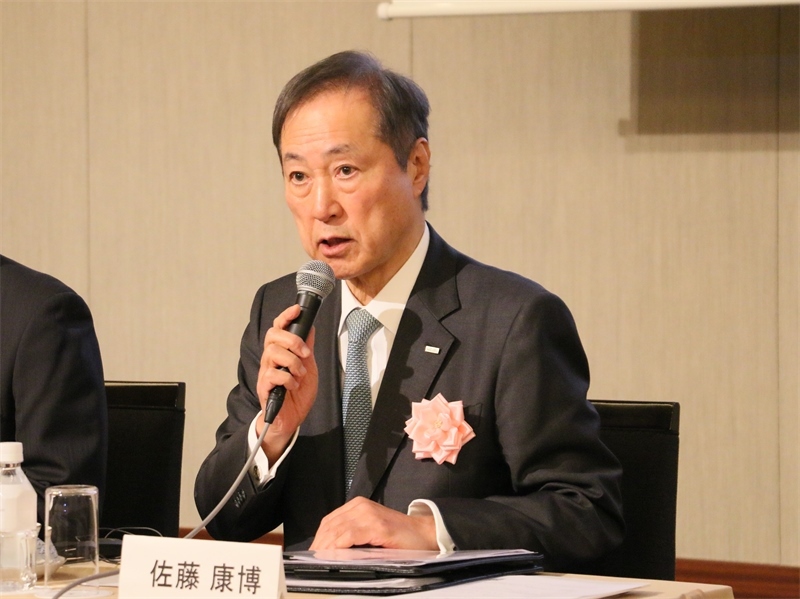 日中投資促進機構(gòu)會長佐藤康博致辭。人民網(wǎng) 許可攝