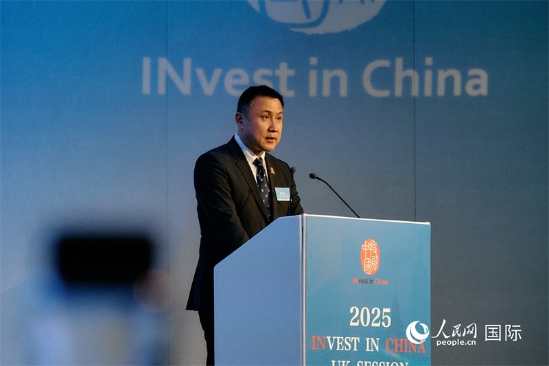 中國商務(wù)部外資司司長朱冰發(fā)表致辭。楊浩鵬攝