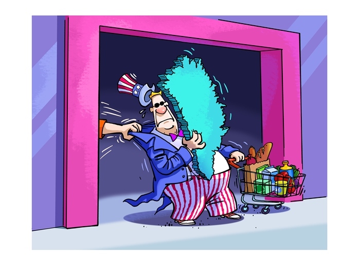 漫畫作者：馬宏亮（人民網(wǎng)版權(quán)圖片，未經(jīng)授權(quán)請勿轉(zhuǎn)載。）