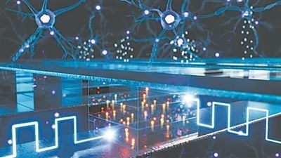 使用電化學(xué)隨機存取存儲設(shè)備進行內(nèi)存計算(藝術(shù)圖)。圖片來源:韓國浦項科技大學(xué)