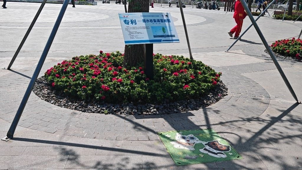 廣安“雨水收集調(diào)蓄樹(shù)池”，已在市內(nèi)公園落地運(yùn)用。受訪者供圖