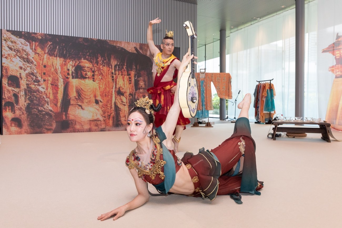 《龍門金剛》舞蹈。中國(guó)駐大阪旅游辦事處供圖