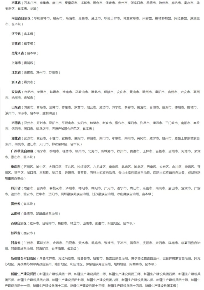 截至5月8日已開通醫(yī)保個賬跨省共濟的統(tǒng)籌區(qū)。（國家醫(yī)保局官網(wǎng)截圖）