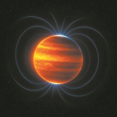 木星磁場（藝術圖）。圖片來源：物理學家組織網(wǎng)