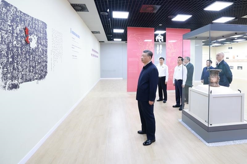 △2024年9月10日，習(xí)近平總書記來到陜西寶雞市參觀寶雞青銅器博物院。